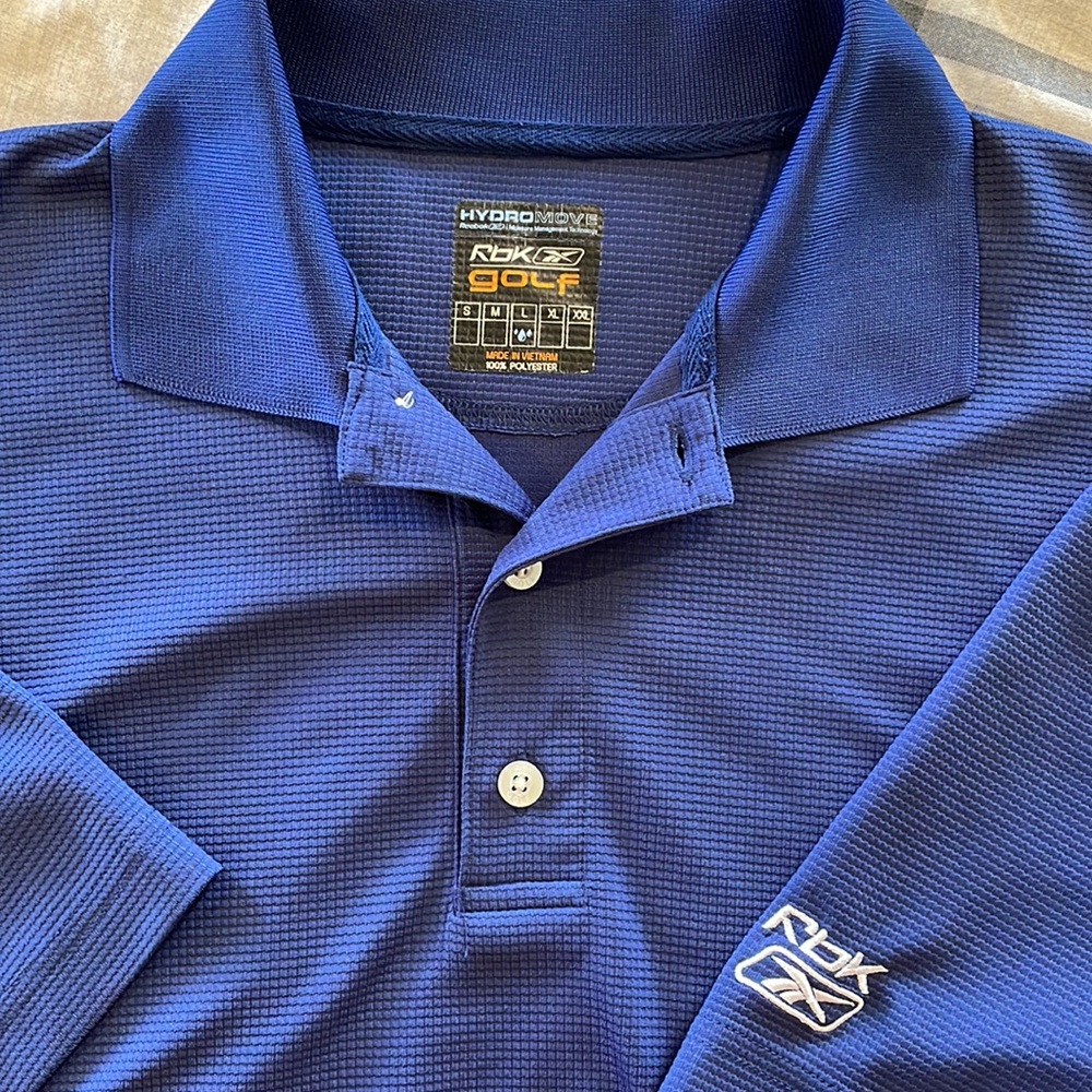 💙 Men’s Reebok Golf Polo Hydro Move Size L 💙